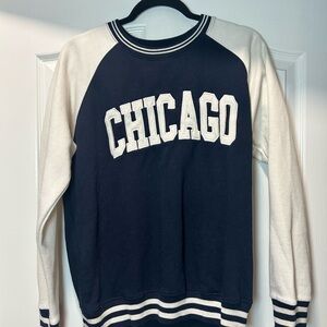 Chicago Women's Navy and Cream Sweater